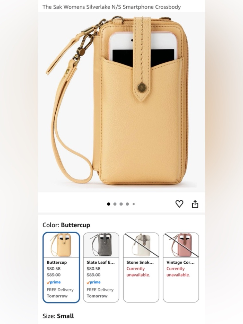 THE SAK Silverlake Leather Smartphone Wallet, Wristlet or Crossbody Bag - Picture 10 of 10